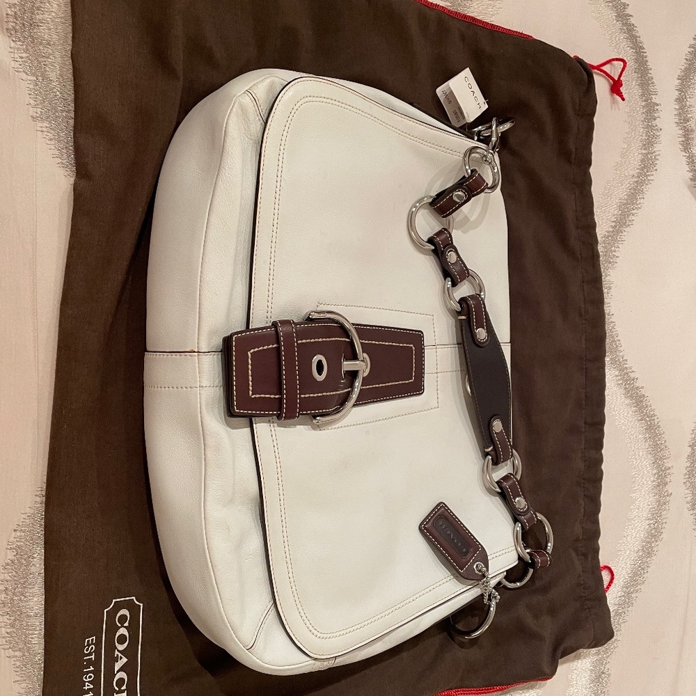 Coach XL SoHo leather Ivory Bag